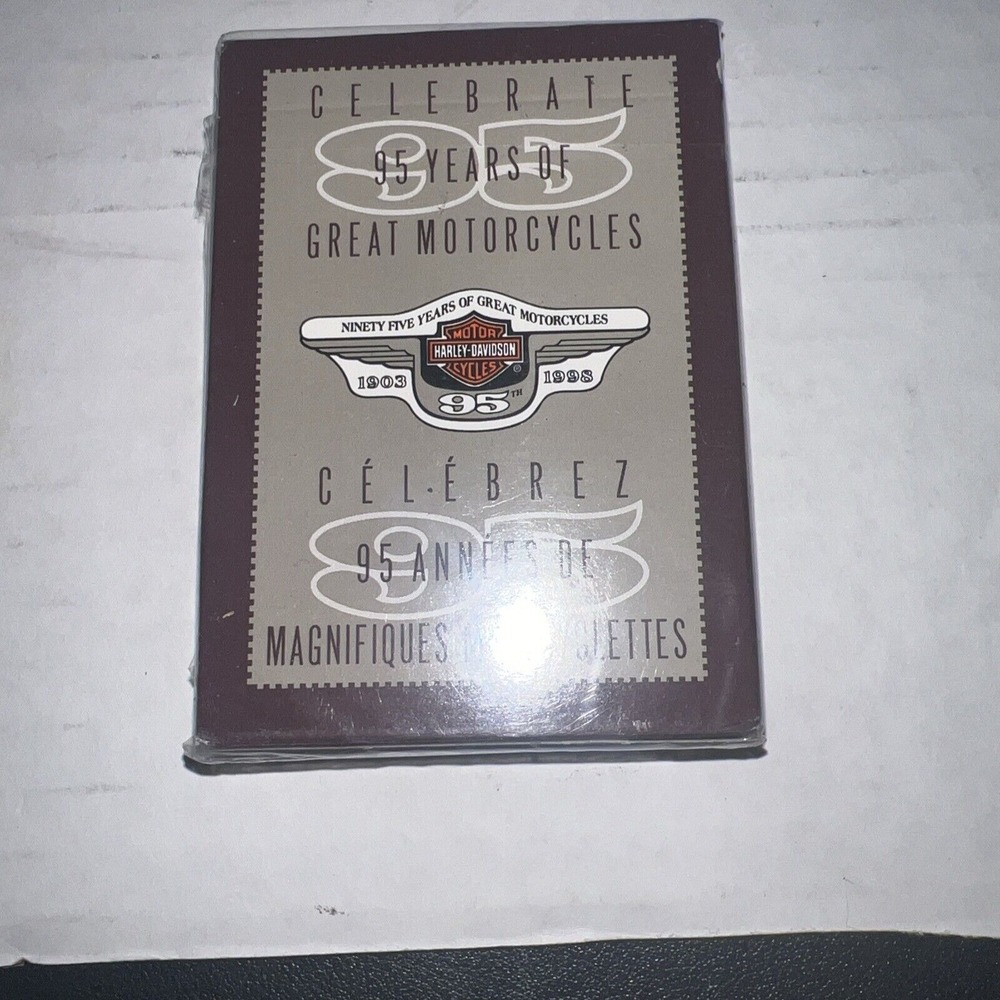 1998 Harley-Davidson Playing Cards 95 Year Anniversary 467-R NIB‎ Sealed